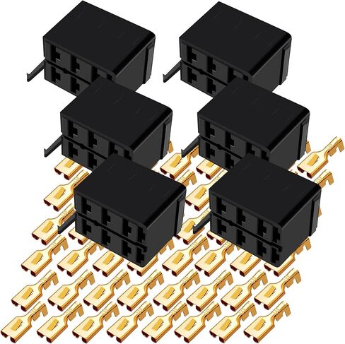 4 مجموعات مجموعة/مجموعات 6.3 مللي متر 14-16AWG أنثى الذهب المجرف موصل طرفي + الروك التبديل التوصيل ربط صندوق المقبس ARB Carling (4 مجموعات) in Kuwait