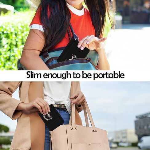 GABraden Credit Card Holder for Women,RFID Small Wallet Blocking Credit Card Holder,Slim Minimalist Wallet,Leather Card Case Holder With Keychain (Initial Monogram-K) in Kuwait