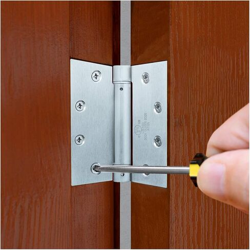 Nuk3y Commercial Grade Heavy Duty, UL rated 4.5 in. x 4.5 in. Spring Hinge (Satin Chrome) in Saudi Arabia