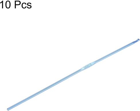 uxcell Aluminum Crochet Hook 5mm US Size H (Size 8) Knitting Needles for DIY Craft Yarn Blue 10Pcs in Saudi Arabia