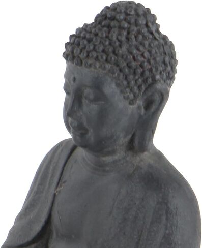 Deco 79 Ceramic Buddha Decorative Sculpture Meditating Home Decor Statue with Engraved Carvings and Relief Detailing, Accent Figurine 8" x 7" x 12", Beige in Saudi Arabia