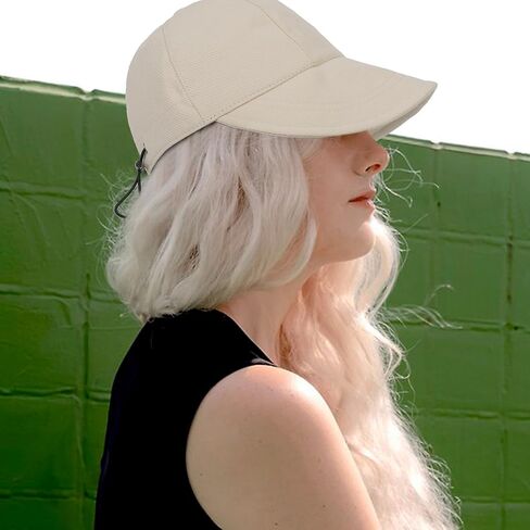 قبعة شمسية للرجال والنساء بعامل حماية من أشعة الشمس فوق البنفسجية 50+ - قطن - حافة واسعة - صيفية - واقي من الشمس - قبعة بيسبول - قابلة للتنفس - في الهواء الطلق - برباط - قبعة للأب in Kuwait