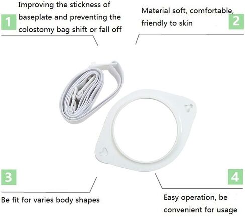 Ostomy Belt,Lightweight Ostomy Belt Portable Length Adjustable Strap Abdominal Belly Band for Post-Operative Care After Colostomy Ileostomy Surgery in Saudi Arabia