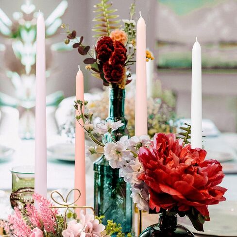 11.81'' 4pcs Taper Candles Sticks, Long Tall Thin Candles Unscented Smokeless Gradient Color Tapered Candlesticks for Table Home Dinner Wedding Festival (Blue Series) in Saudi Arabia
