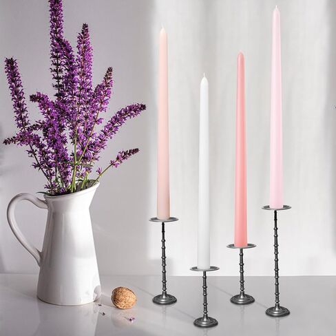 11.81'' 4pcs Taper Candles Sticks, Long Tall Thin Candles Unscented Smokeless Gradient Color Tapered Candlesticks for Table Home Dinner Wedding Festival (Blue Series) in Saudi Arabia