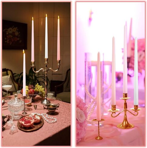 11.81'' 4pcs Taper Candles Sticks, Long Tall Thin Candles Unscented Smokeless Gradient Color Tapered Candlesticks for Table Home Dinner Wedding Festival (Blue Series) in Saudi Arabia