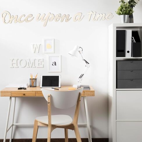 Once Upon a Time Wooden Sign, Nursery Wall Decor with 20 Dispensing Glue Wall Decal Wood Words Room Decoration for Family Bookshelf Reading Corner Daycare Classroom in Kuwait