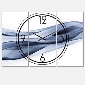 'Light Blue Pattern ' Modern wall clock for Home Bedroom Bathroom Office Living Room Decoration