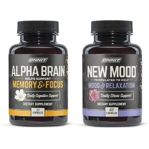 ONNIT Bundle - Alpha BRAIN (30ct) + New MOOD (60ct)