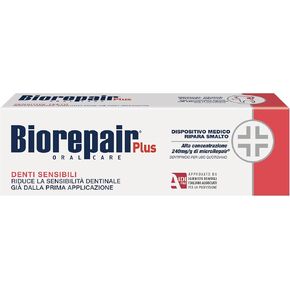 Biorepair Sensitive Teeth Daily Toothpaste - 2.54 Fluid Ounces (75ml) Tubes (Pack of 2) [ Italian Import ]