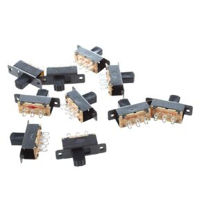 10Pcs Black SS22F25-G7 2 Position DPDT 2P2T Panel Mount Mini Slide Switch Solder Lug,Industrial Switches,Toggle Switches,Controls and Indicators,Industrial Electrical,Industrial and Scientific