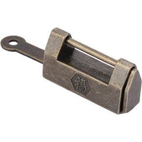 Antique Retro Lock, Padlocks and Hasps Keyed Padlocks Old Chinese Vintage Padlock Charming Decoration for Mini Drawer Cabinets