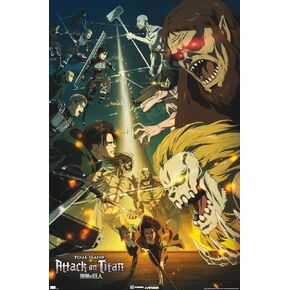 Trends International Attack on Titan: Season 4 - Key Visual 3 Wall Poster, 22.37" x 34.00", Unframed Version
