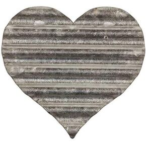 Everydecor Metal Hanging Heart For wall Decor - Galvanized Steel Decoration in Rustic Style for Living Room, Bedroom, Kitchen, Gallery, Office - Measuring 6.4"x 6.25"