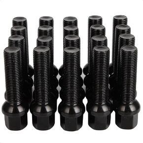ECCPP 14x1.5 Wheel Lug Bolts 20pcs Wheel lug nuts Black Thread pitch 14x1.5