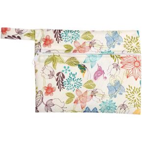 Menstrual Pads Bag, Waterproof Reusable Mini Wet Bags Pouch with Zippered Fits Female Used for Menstrual Pad Sanitary Napkin Menstruation Kit(WSDD8)