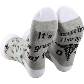 PXTIDY 2 Pairs Occupational Therapy Sock OT Student Gift OT Thank You Gift OT Therapist Sock