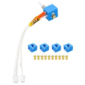 3D Printer Extruder Hotend Kit Fit for Anycubic Kobra FDM, Print Head Hot End Kit with 10Pcs 0.4mm Brass Nozzle & 4Pcs Silicone Socks, High Temperature Resistance Up to 250°C