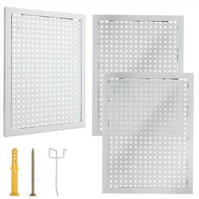 2 Pcs Metal Pegboard Wall Panels, 11.8 x 15.7 Inch Garage Pegboard Wall Organizer, 15-30 LBS Loading Peg Boards for Garage Tool Storage in Saudi Arabia