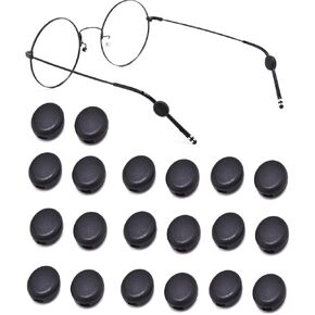 Silicone Eyeglasses Temple Grips Retainer, Upgraded Mini Round Eyewear Retainer, Anti-Slip Glasses Retainers 10 Pairs