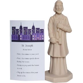 St Joseph Statue for Selling House Kit Saint Joseph Figurine with Instructtion Card Set Beige