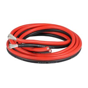 BNTECHGO 8 Gauge Silicone Wire 5 ft Red and 5 ft Black Flexible 8 AWG Stranded Tinned Copper Wire