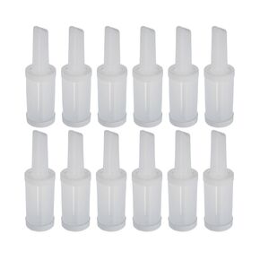Carlisle FoodService Products Pourplus Store 'N Pour Complete Quart Set Neck, Container, And Cap for Bar, Kitchen, And Restaurant, Plastic, 32 Ounces, White, (Pack of 12)