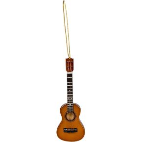 Broadway Gift Ukulele Music Instrument Replica Christmas Ornament,Brown,Size 5 inch