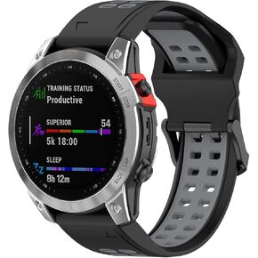 for Garmin Fenix 7S Replacement Wrist Band - 20mm Replacement Silicone Wrist Watch Band Strap Compatible For Garmin Fenix 7S 6S 5S 6S Pro