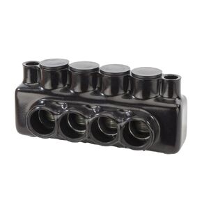 NSI Polaris Connector with Mounting Hole, Wire Entry from Either Side, IPLMD Series, 600-6 AWG Wire Range, 4 Ports, 5/16" Hex, 2.95" Width, 3.05" Height, 7.11" Length, Pounds