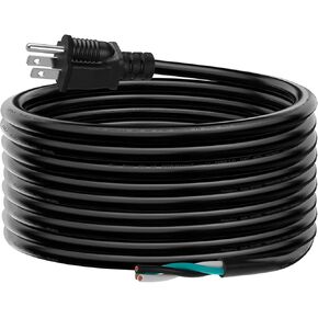 6 FT 12 AWG 3 Prong Replacement Power Cord, 20 Amp 12 Gauge 3 Conductor Wire Extension Cable with Pigtail Open Wiring End. in Kuwait