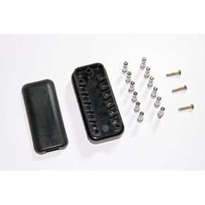 12 Pin Male Pole Electrical Connector-Compatible with Mercedes Benz-A 0005453728, black