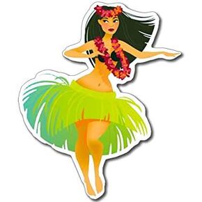 Sexy Hula Girl Shaped Sticker (hawaiian hawaii hi polynesian tahiti dancer dance)