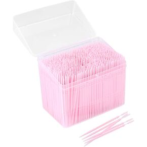 1000pcs Disposable Interdental Portable Plastic Toothpicks Oral Cleaner Stick Oral Gingival Dental Toothpicks Dental Flosser Pick (Random Color)