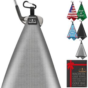 منشفة جولف مغناطيسية للرجال أو النساء مع مشبك، تصميم وافل من الألياف الدقيقة المطبوعة، مغناطيس فائق متصل بمنصات الهبوط المعدنية لعربة الجولف والنادي والحقيبة، ملحقات هدايا نظيفة للاعبي الجولف in Kuwait