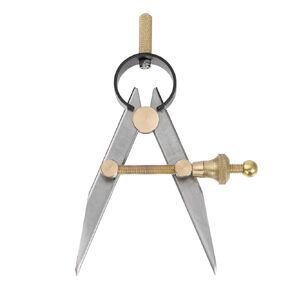 Spring Joint Caliper - [12 Inch] Carbon Steel Spring Divider Caliper with Brass Fulcrum for Metalworking Drawing Use, Flat Leg