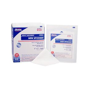 PS Medical "Dukal New Sponges, Sterile, 3"" x 3"", Box of 50" (8833)