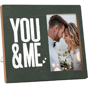 Couple Picture Frame, You And Me Photo Frame, Engagement Wedding Gift For Her Him, Couple Gifts For Boyfriend Girlfriend, Farmhouse Home Living Room Bedroom Decoration -81