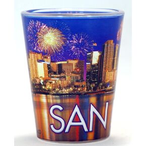 San Diego California Fireworks Shot Glass