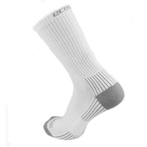 Viscose Bamboo Crew with Arch Support Socks (9-11 (3 Pack), White/Gray)