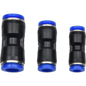 30 Pcs Straight Push Connectors, 6/8/10 mm Quick Connect Air Hose Fittings, Straight Push Connectors Tube, Quick Release Pneumatic Connectors