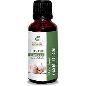 Garlic Oil - (Allium Sativum)- Essential Oil 100% Pure Natural Undiluted Uncut Therapeutic Grade Oil 0.16 Fl.OZ