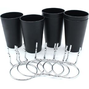 6 Set Pegboard Hooks with Pegboard Cups, Ring Style Pegboard Bins with Rings Pegboard Cup Holder Organizer for Art, Craft Storage (Multi-Colors)