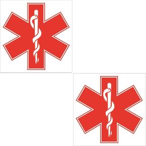 Blood Thinner Medical Alert Stickers (Pack of 2 Stickers) Reflective Decals, for Wheelchairs, Windows, Car Bumpers, Indoor and Outdoor Use