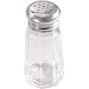 Winco 85713 1 oz. Paneled Glass Salt & Pepper Shaker