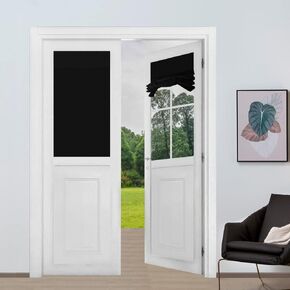 DREAM ART Home Blackout Curtains Doors-French Door Curtains for Small Window, Rod Pocket Short Front Sidelight Curtain, 2 Panel(W26 x L66 inch)