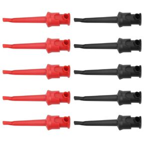 Hook Clip, 10pcs P5002 Hook Multimeter Test Hook Grabbers for Digital Multimeter/SMD IC D20 Cable Welding(Black&Red)