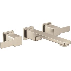 Moen TS6731BN 90 درجة بمقبضين على الحائط صنبور الحمام، صمام مطلوب، نيكل مصقول