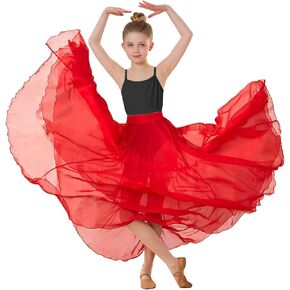 720 Degrees Tencel Wrap Dress Gradual Color Tencel Ballet Modern Dance Girl Performing Practice Skirt