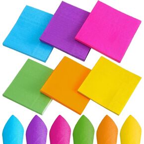 120 Pieces Cocktail Napkin for Hawaii Party Mexican Party Tropical Luau Party Supplies, Rainbow Luncheon Paper Napkins Bulk 2 Ply Disposable Dinner Napkins for Birthday Fiesta Jungle Baby Shower